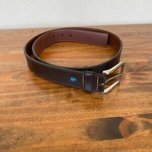Original Penguin Black Leather Belt - Size 38